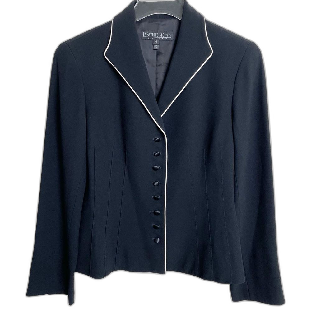 Lafayette 148 Tailored Blazer Petite 6 Lady Jacket Button Details